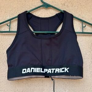 Daniel Patrick Women's Sports Bra Small Black New! Exercise fitness